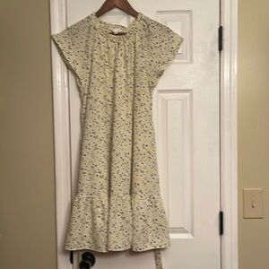 New Lauren Conrad Anthropologie yellow dress small $89 floral boho